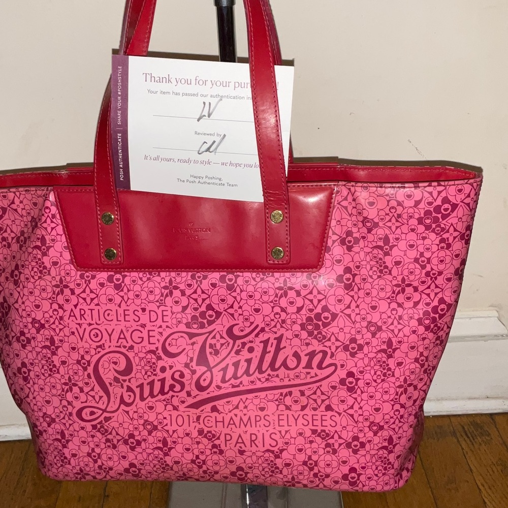 Louis Vuitton Pink Cosmo Blossom Tote Bag by Takashi Murakami Rare( EUC) - Picture 12 of 13